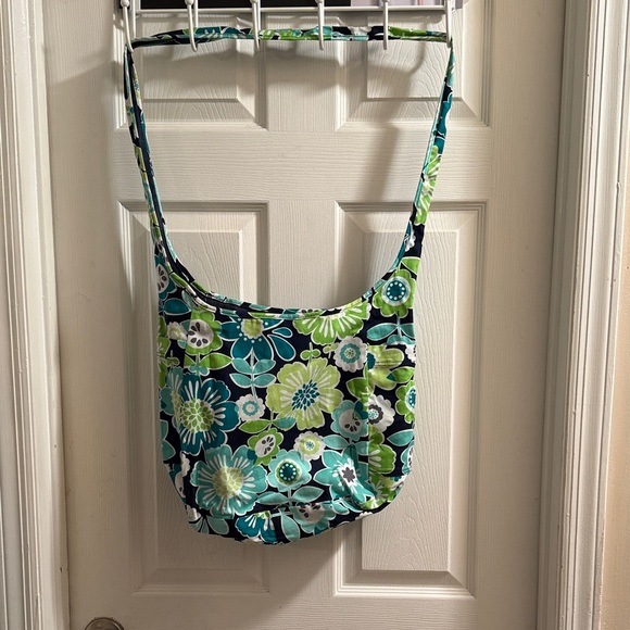 thirty-one Handbags - Thirty-One Blue and Green Floral Shoulder Bag